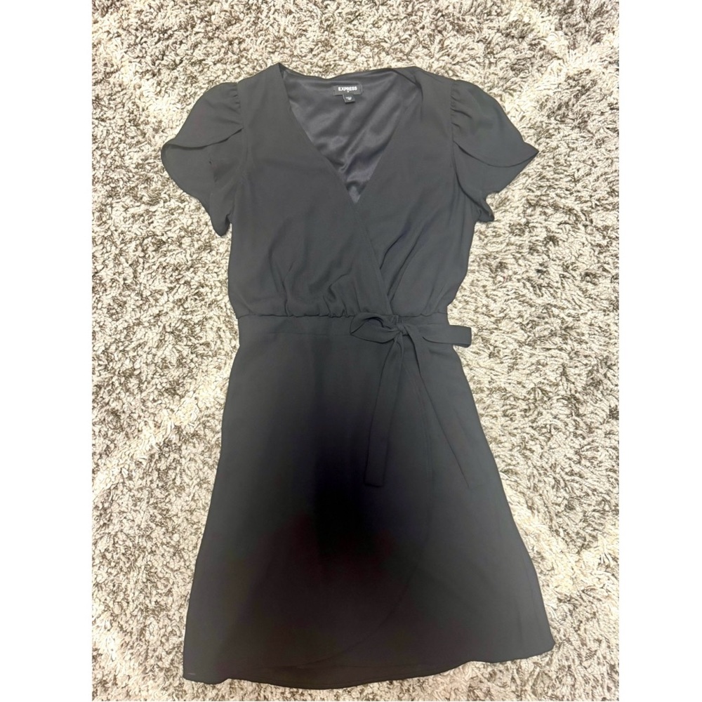 Elegant Black Wrap Dress